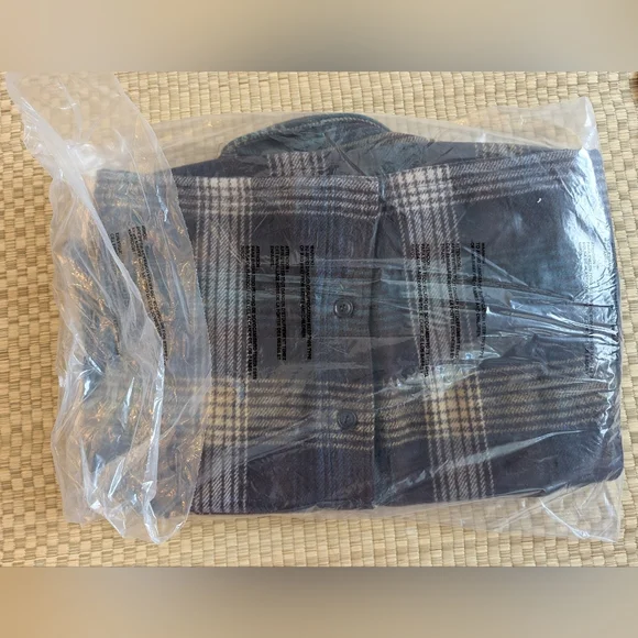 NWT Filson Mackinaw Wool Jack Shirt Coffee Plaid Men's Size Small Made in USA